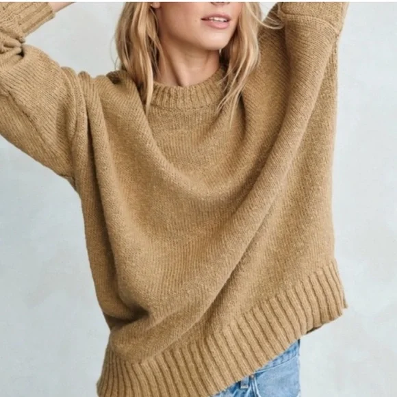 Jenni Kayne Cruise Cocoon Crewneck Safari Small - Picture 2 of 7